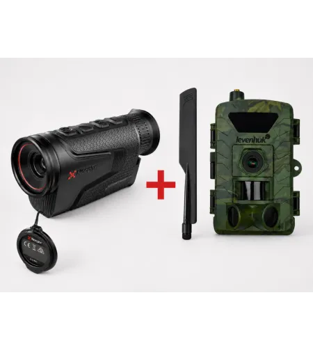 Nocpix Lumi P13 terminio vaizdo kamera + Levenhuk Trap LTE10 tako kamera
